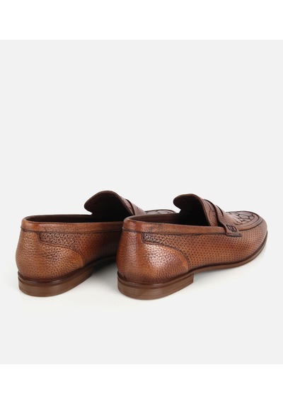Hotiç Erkek Deri Taba Yumuşak Dokulu Baskılı Klasik Loafer 02ayh329690a410 02ayh329690a410