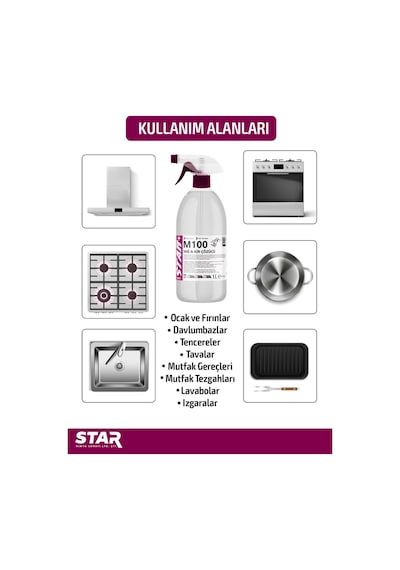 Ağır Yağ Çözücü 1000 Ml Airfryer, Fırın, Izgara, Ocak, Ve Aspiratör İçin Etkili Temizlik Çözümü