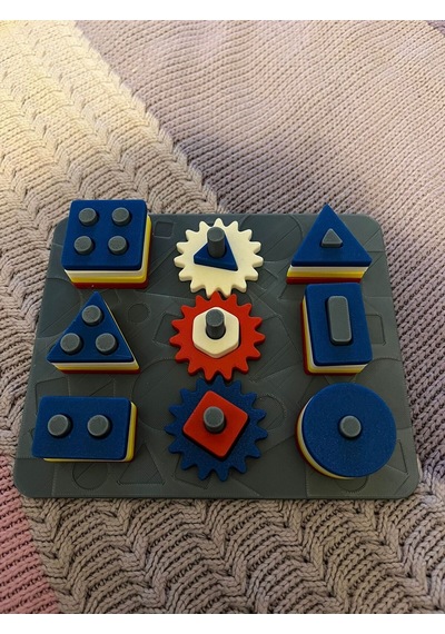 Montessori Eğitici Oyuncak Dişli Puzzle Şekil Ve Renk Eşleştirme Geliştirici Oyuncak