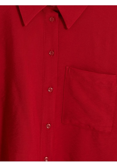 Lcw Comfort Kırmızı Loose Fit Kadın Gömlek Xl-2xl