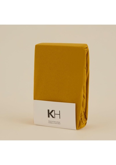 Karaca Home Penye Fitted Çarşaf Tek Kişilik 100x200+30 Cm Hardal Sku: Smg8690010179470 0