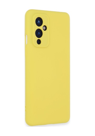 One Plus 9 Kılıf Nano İçi Kadife Silikon - Sarı