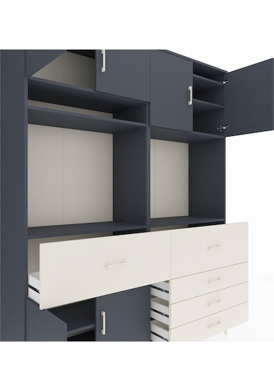 Hyperion Gardrop 7 Raflı 5 Çekmeceli 6 Kapaklı 176x44x221 Antrasit-antrasit/aytaşı Beyaz Hyperion Gardrop 7 Raflı 5 Çekmeceli 6 Kapaklı 176x44x221 Antrasit-antrasit/aytaşı Beyaz
