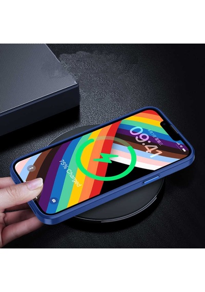 Apple Uyumlu iPhone 14 Plus Kilif Flora Buton,Kenar Çevresi Renkli Kilif 559720676