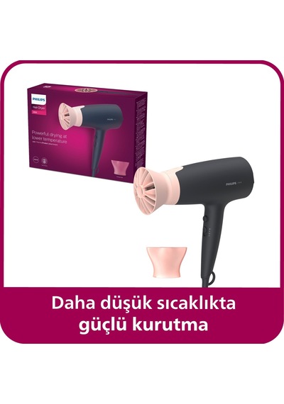 Philips 3000 Serisi Saç Kurutma Makinesi, 2100w, 6 Isı & Hız Ayarı, Thermoprotect Aparatı, Bhd350/06