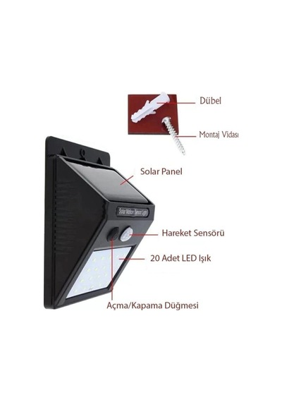 River World Solar Hareket Sensörlü Dış Mekan İçin Uygun Lamba