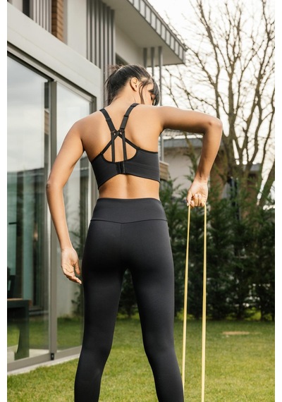 Amarelle Sportive Siyah Light Touch Yüksek Bel Toparlayıcı Uzun Kadın Spor Taytı siyah