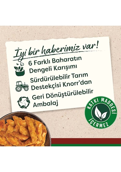 Knorr Kajun Baharatlı Patates Çeşnisi 5 x 60 G