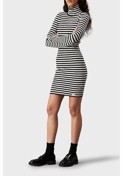 Calvin Klein Kadın Elbise J20j224150 Ybı Beyaz-siyah Beyaz - Siyah