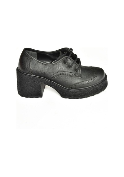 Fox Shoes T996157009 Siyah Kalın Topuklu Kadın Ayakkabı Siyah