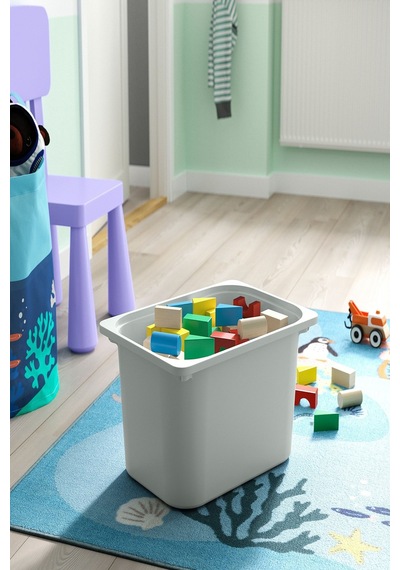 Ikea Gri Modern Saklama Kutusu 42x30x23 Cm Oyuncak Düzenleyici Çocuk Odası