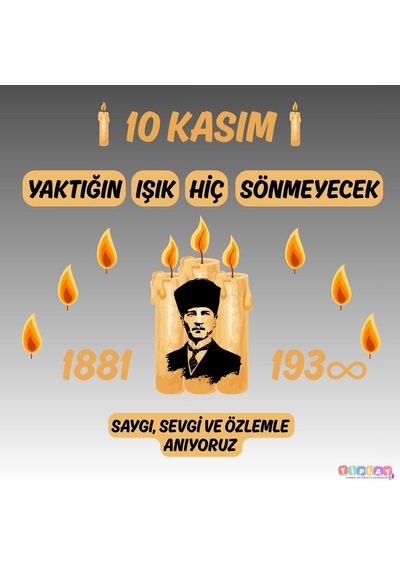 10 Kasım Okul Pano Süsü 7