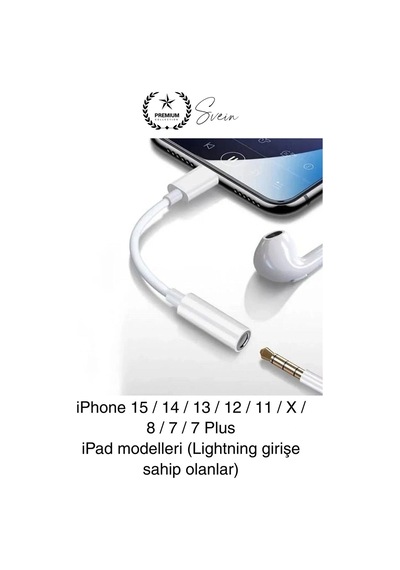 İphone 15-14-13-12-11-x-7-8 Lightning Uyumlu Kablolu Kulaklık Çevirici Tak Çalıştır Aux Dönüştürücü