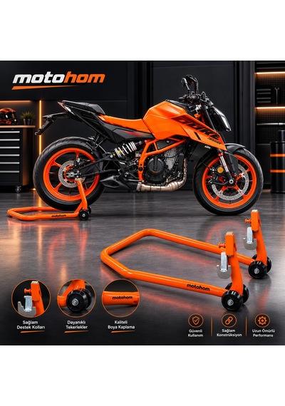 Motohom Motor Kaldırma Sehpası Turuncu 1
