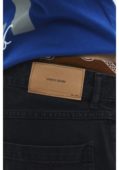 Vamos Oversize Bermuda Denim Şort 40-224 Siyah