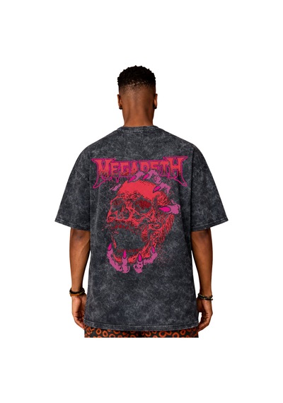 Sevbano Tasarım Megadeth Rock Metal Müzik Grubu Sırt Baskılı Unisex Overs Siyah
