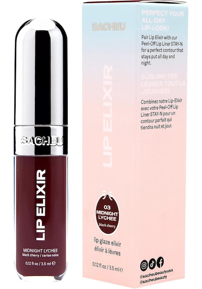 Sacheu Lip Elixir 3 Ü 1 Arada Renkli Dudak Parlatıcı 04 Midnight Lychee 3.5ml 04 Midnight Lychee