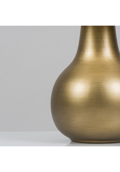 Vera Krem Başlıklı Eskitme Gold Modern Abajur Eskitme Altın