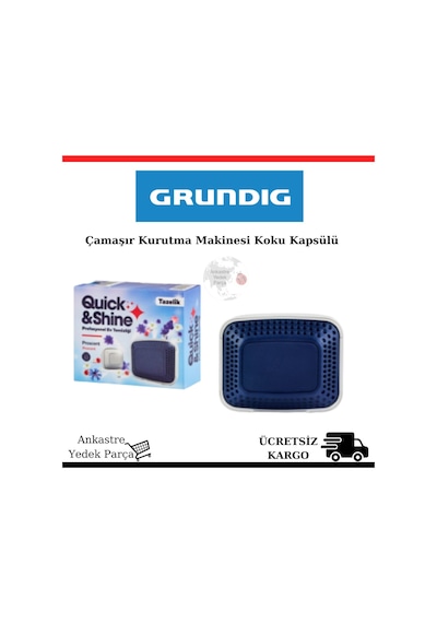 Grundig Uyumlu Çamaşır Kurutma Makinesi Kokusu Quick Shine Koku Kapsülü - 478632745