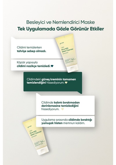 Pirinç Sütü İçerikli, Besleyici Ve Nemlendirici Yüz Temizleyici Goodal Vegan Rice Milk Mask Cleanser