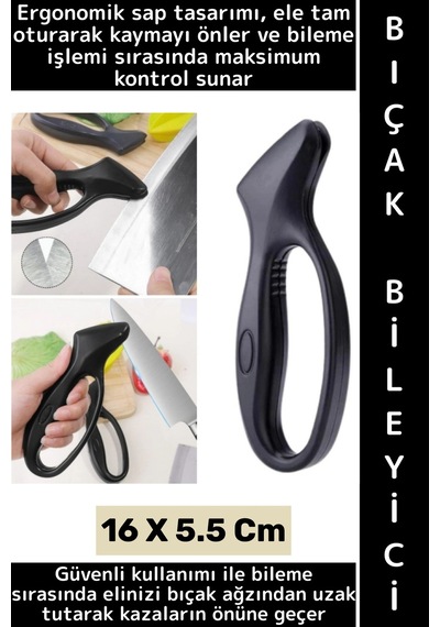 Ergonomik Yüksek Kaliteli Paslanmaz Çelik Kaymaz Güvenli Kullanım Kompakt Manuel Bıçak Bileme Aleti