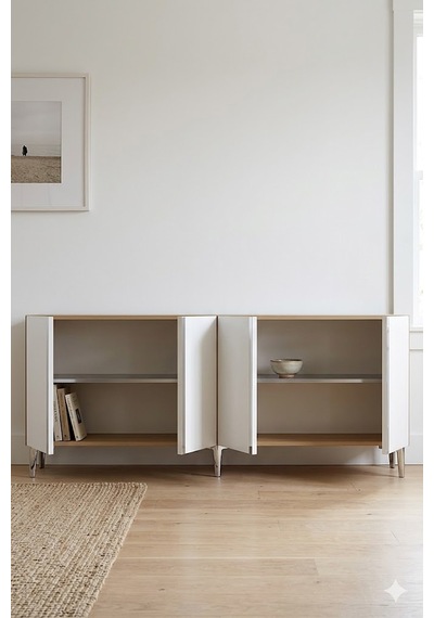 Ka1898dbs Anka Konsol Ve Tv Sehpası Safirmeşe-beyaz-silver 180cm