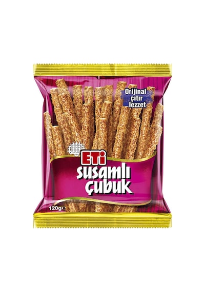 Eti Susamlı Çubuk Kraker 10x120 G - Kıtır Ve Lezzetli Atıştırmalık 4'li Avantaj Paketi - 4 Adet Tarı