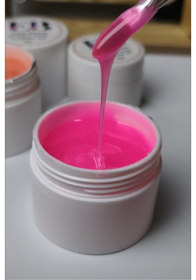 50ml Protez Tırnak Jeli Builder Gel - Mükemmel French Ve Açık Renkler İçin Neon Pembe