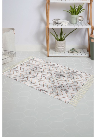Banyo Halısı Dijital Baskılı Banyo Paspası 50x80 Polyester Kaymaz Tabanlı Duş Paspası 5705 Çok Renkli