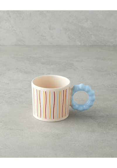 English Home Stripe Flow Seramik Kupa 260 Ml Renkli Çok Renkli