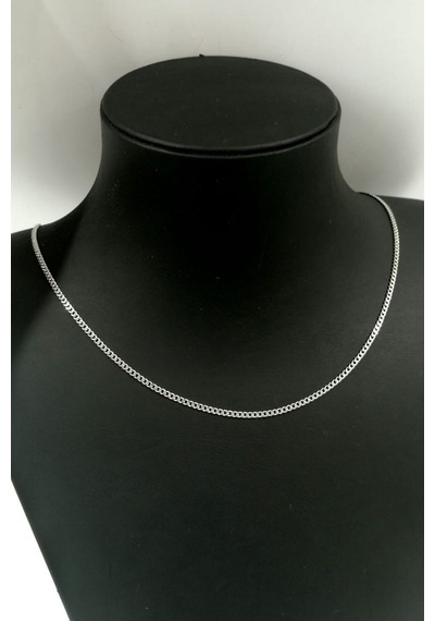 Omar Silver Unisex Gurmet 2 Mm Rodyum Kaplama Gümüş Kolye Zincir