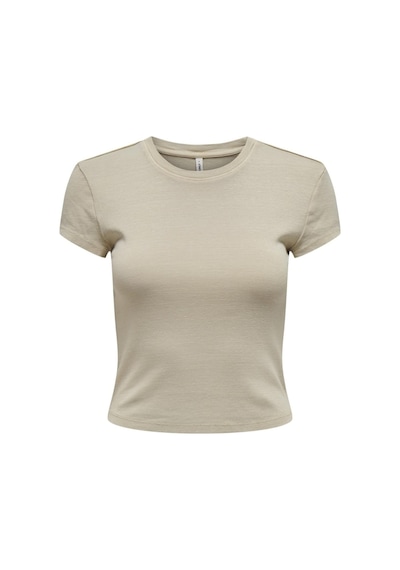 Only Onlelına S/s O-neck Short Top Jrs Noos Kadın Bej Bluz - 15320229 Bej