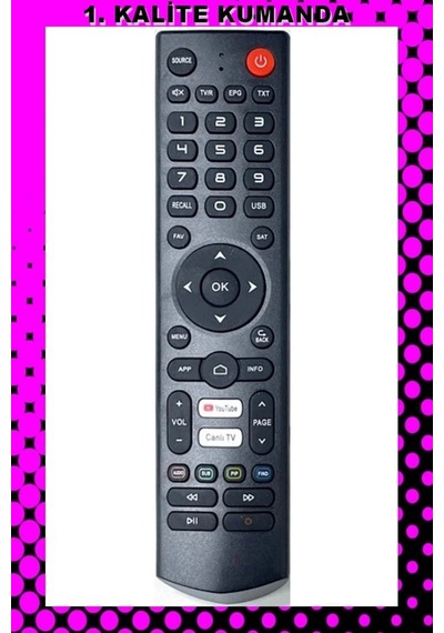 Uzaktan Kumanda 1.kalite Kumanda Mazamapp 1288 Dreamstar A4 Ve A5 Android Tv Kumandası Yeni Mode