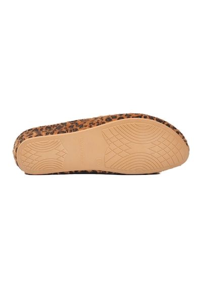 Pierre Cardin Taba Leopar Hafif Tekstil Süet Önü Kapalı Kadın Ev Terliği Pc-55371 Z Taba