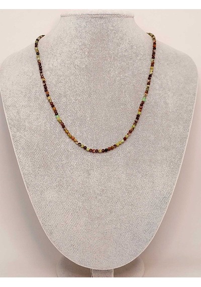 Krizopras Taşı 3mm Kolye (Sabit Klipsli) Sarı
