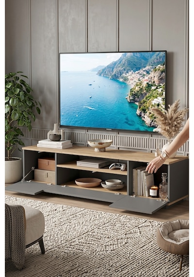 Yurudesign Future Tv Ünitesi Fr7-Aa Çam-Antrasit