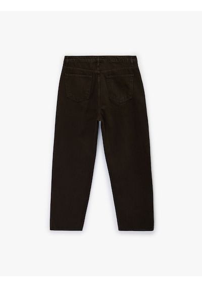 Koton Regular Fit Beş Cepli Pamuklu Bol Baggy Jean Pantolon Kahverengi 6sam40116nd Kahverengi Koton Regular Fit Beş Cepli Pamuklu Bol Baggy Jean Pantolon Kahverengi 6sam40116nd Kahverengi