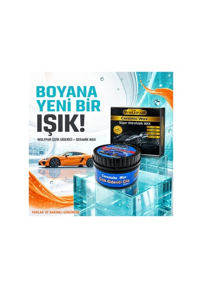 Çizik Giderici Cila Ve Seramik Wax Seti Carnauba Wax Süngerli Boya Parlatıcı & Süper Hidrofobik Koruma