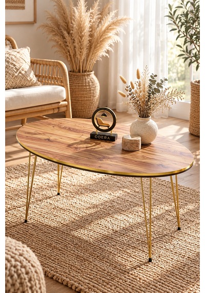 Odera Ceviz Oval Çekmeceli Orta Sehpa Siyah- Detaylı Metal Ayaklı İskandinav Modern Salon Sehpası Diğer Odera Ceviz Oval Çekmeceli Orta Sehpa Siyah- Detaylı Metal Ayaklı İskandinav Modern Salon Sehpası Diğer