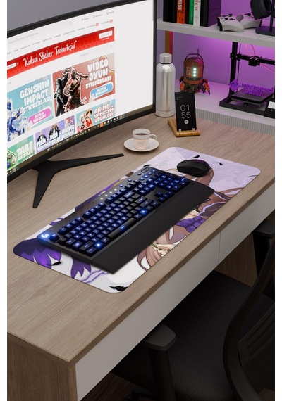 Fischl Genshin Impact Anime Gacha V5 - 70x30 Xl Gaming Mouse Pad Fare Altlığı