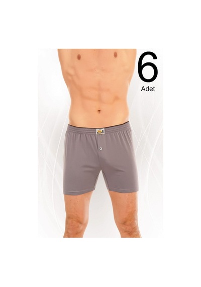 6'Lı Paket Penye Düz Erkek Boxer 001
