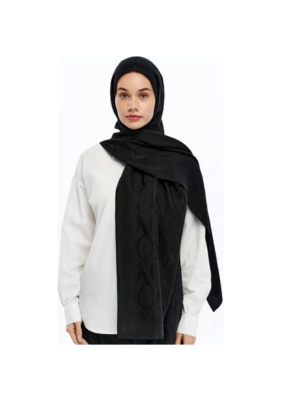 Valentino Orlandi Alia Şal - Vo Motif Desen - Siyah
