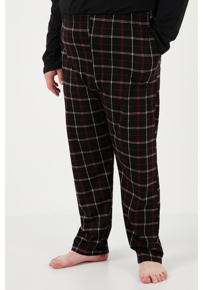 Buratti Pamuklu Regular Fit Büyük Beden Erkek Pijama Takımı 6572001B Siyah