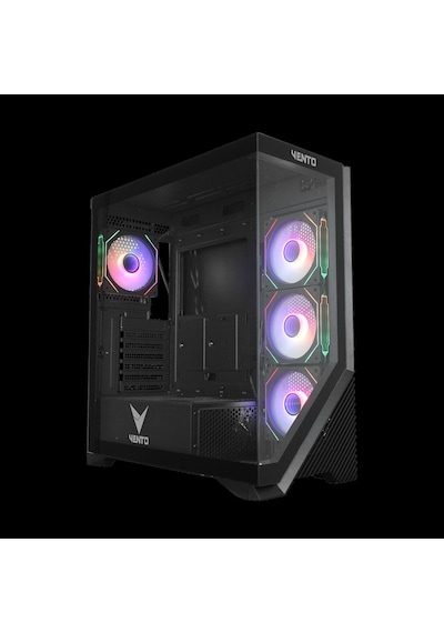 Vento Vg4202fla Atx Tower, 850w 80+ Siyah, Temperli Cam, Rgb, Mesh, Atx Gamıng Kasa