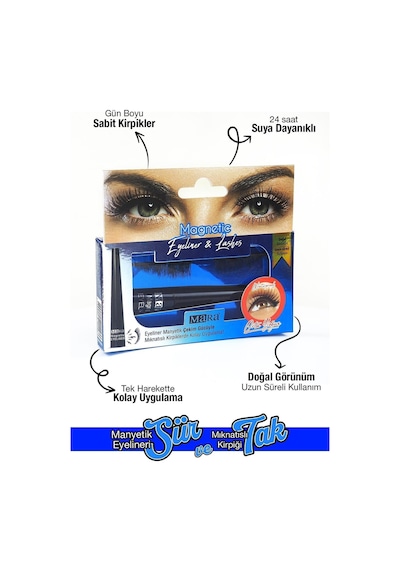 Mara Mıknatıslı Eyelıner& Kırpık Orta Yogun / Magnetic Eyelashes&eyelıner Medıum Intense