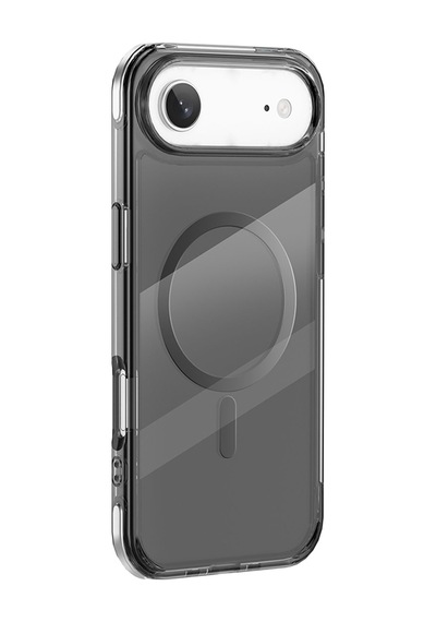 Apple Uyumlu iPhone 17 Air Kılıf M-safe Şarj Özellikli Wiwu Mcc-702 Titanyum Pro Serisi Sert Pc Kapak Siyah Siyah
