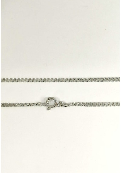 Omar Silver Unisex Gurmet 2 Mm Rodyum Kaplama Gümüş Kolye Zincir