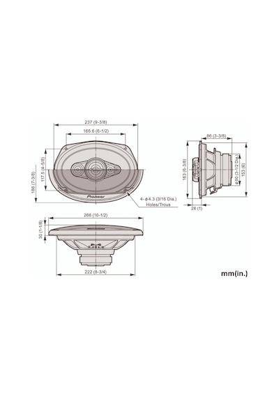 Pioneer Ts-a6991f 700 Watt 6x9 Oto Hoparlör