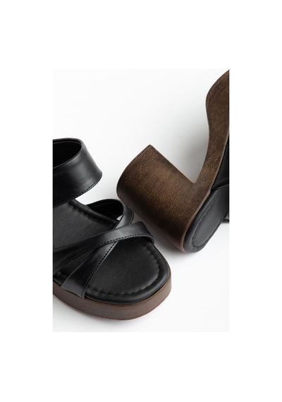 Suins Aksy Model Platform Topuklu Terlik Siyah