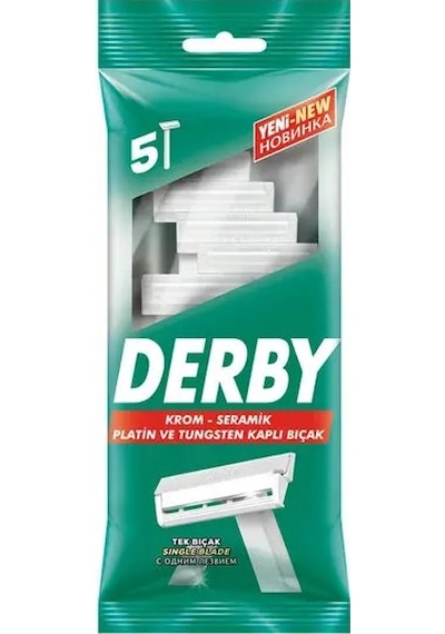 Derby Tek Bıçaklı Kullan-At Tıraş Bıçağı 5'li